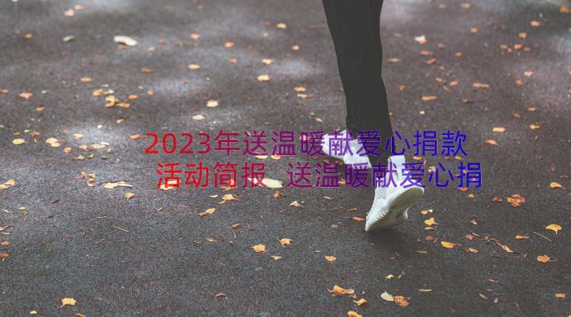 2023年送温暖献爱心捐款活动简报 送温暖献爱心捐赠活动简报(优秀8篇)