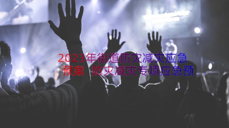 2023年街道防灾减灾应急预案 防灾减灾专项应急预案(优质15篇)