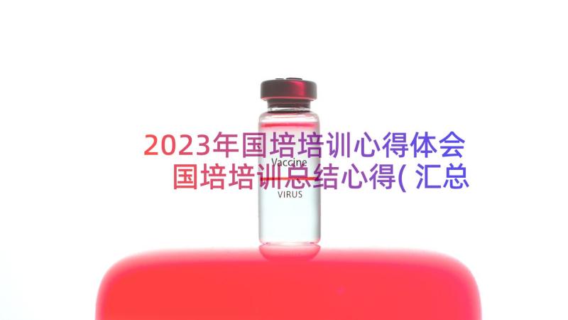 2023年国培培训心得体会 国培培训总结心得(汇总18篇)