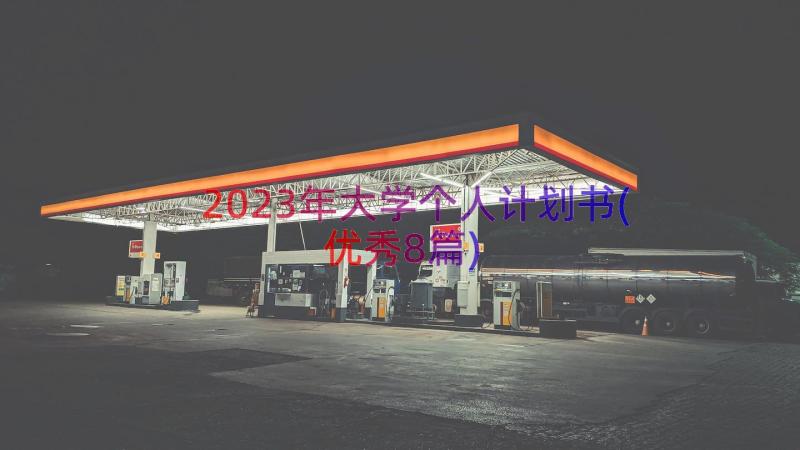 2023年大学个人计划书(优秀8篇)