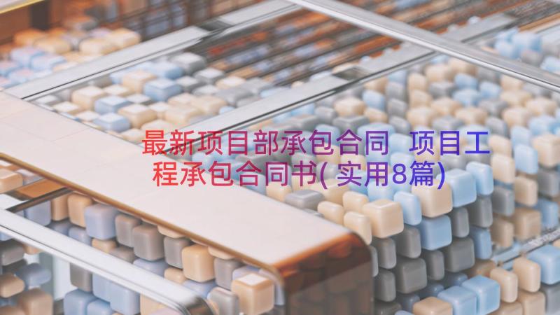 最新项目部承包合同 项目工程承包合同书(实用8篇)