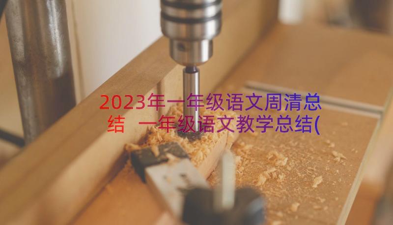 2023年一年级语文周清总结 一年级语文教学总结(优秀18篇)