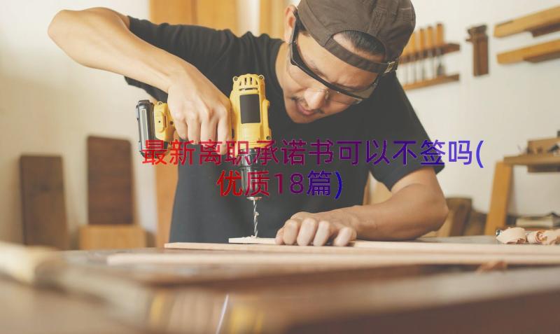 最新离职承诺书可以不签吗(优质18篇)