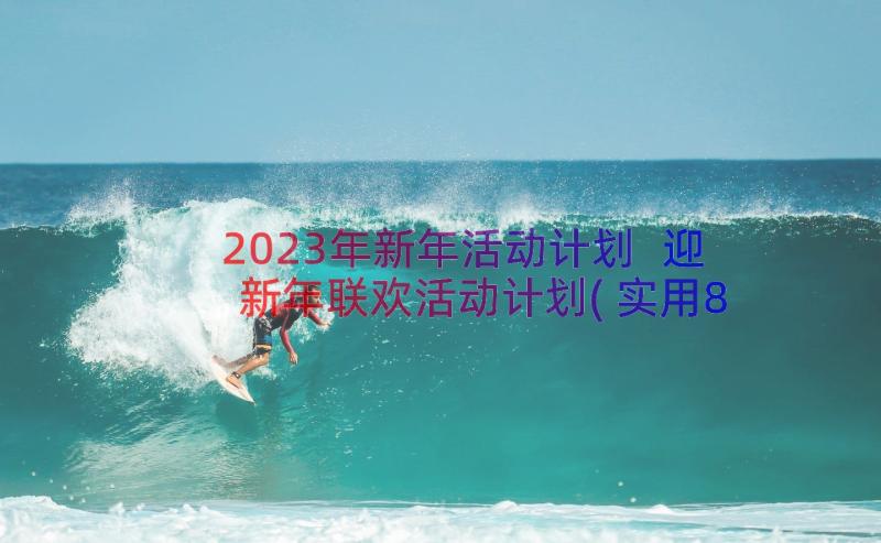 2023年新年活动计划 迎新年联欢活动计划(实用8篇)