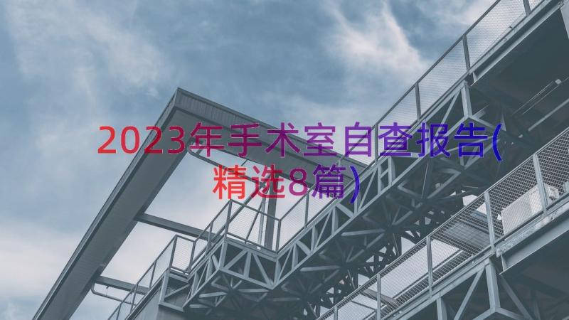 2023年手术室自查报告(精选8篇)