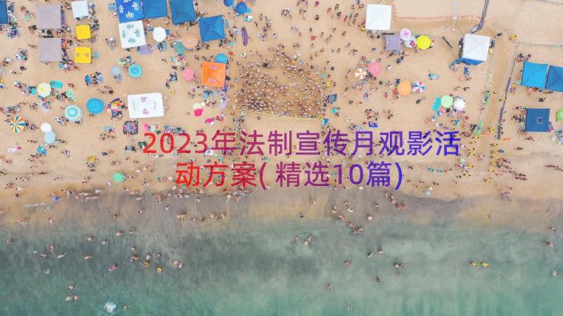 2023年法制宣传月观影活动方案(精选10篇)