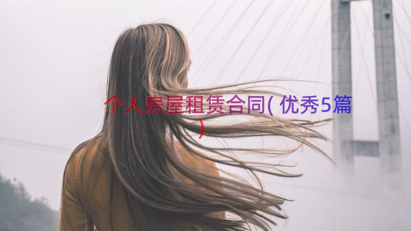 个人房屋租赁合同(优秀5篇)