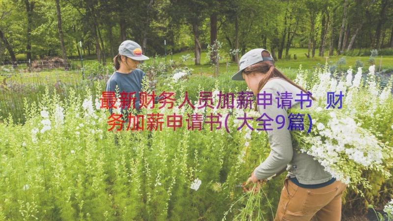 最新财务人员加薪申请书 财务加薪申请书(大全9篇)