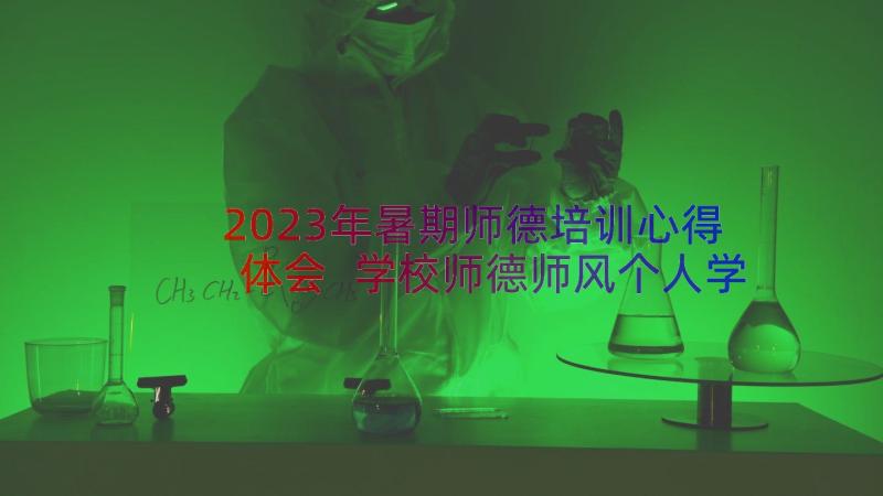 2023年暑期师德培训心得体会 学校师德师风个人学习总结(精选9篇)