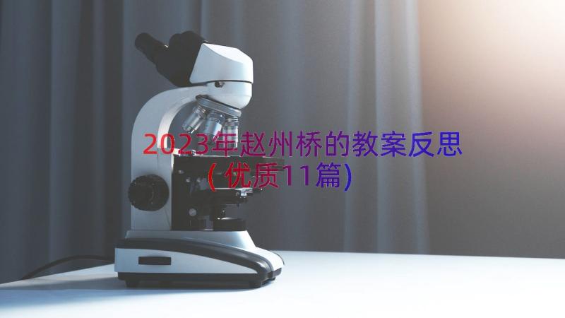 2023年赵州桥的教案反思(优质11篇)