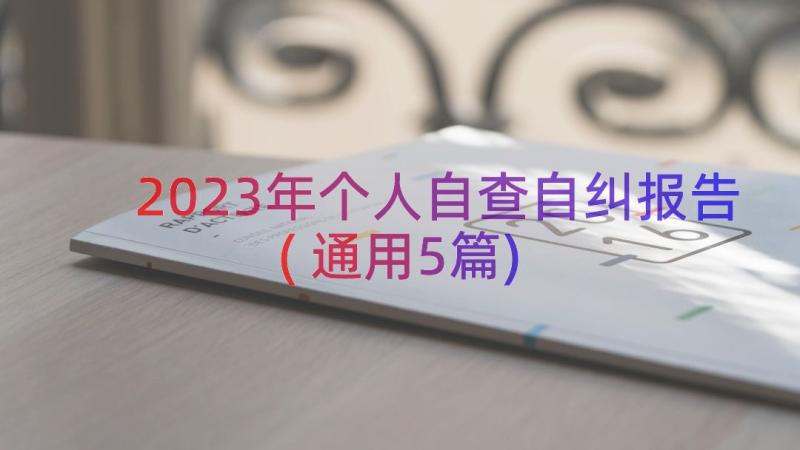 2023年个人自查自纠报告(通用5篇)