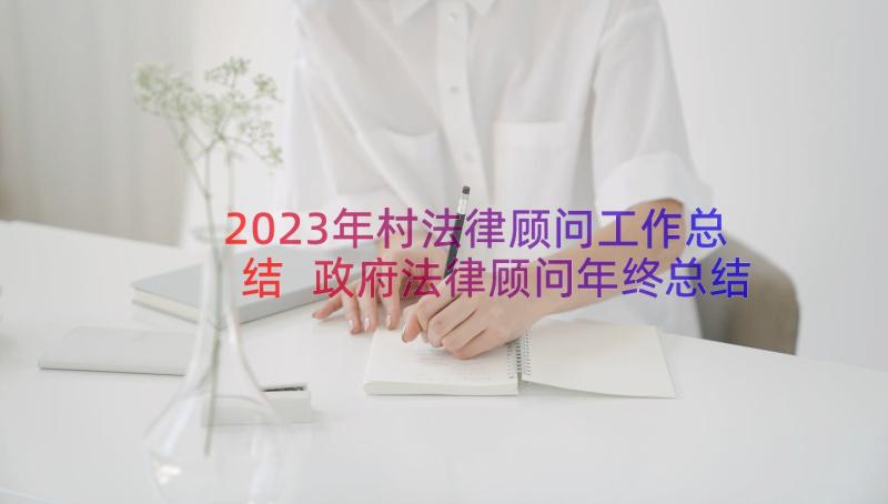 2023年村法律顾问工作总结 政府法律顾问年终总结及明年计划(精选8篇)