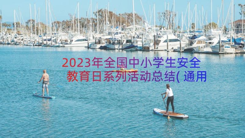 2023年全国中小学生安全教育日系列活动总结(通用18篇)