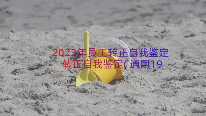 2023年员工转正自我鉴定 转正自我鉴定(通用19篇)