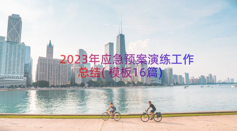 2023年应急预案演练工作总结(模板16篇)