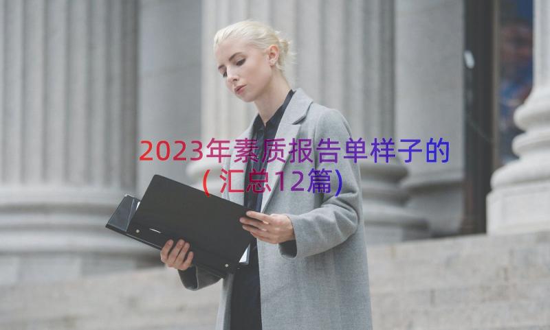 2023年素质报告单样子的(汇总12篇)