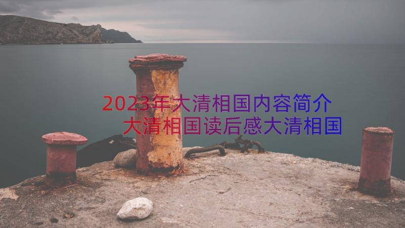 2023年大清相国内容简介 大清相国读后感大清相国读书心得(汇总5篇)