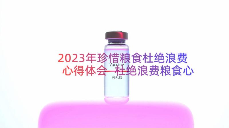 2023年珍惜粮食杜绝浪费心得体会 杜绝浪费粮食心得体会(汇总14篇)