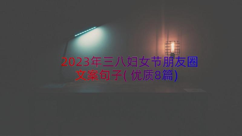 2023年三八妇女节朋友圈文案句子(优质8篇)