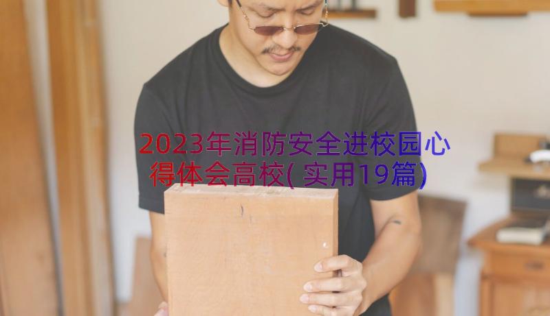 2023年消防安全进校园心得体会高校(实用19篇)