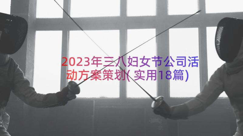 2023年三八妇女节公司活动方案策划(实用18篇)