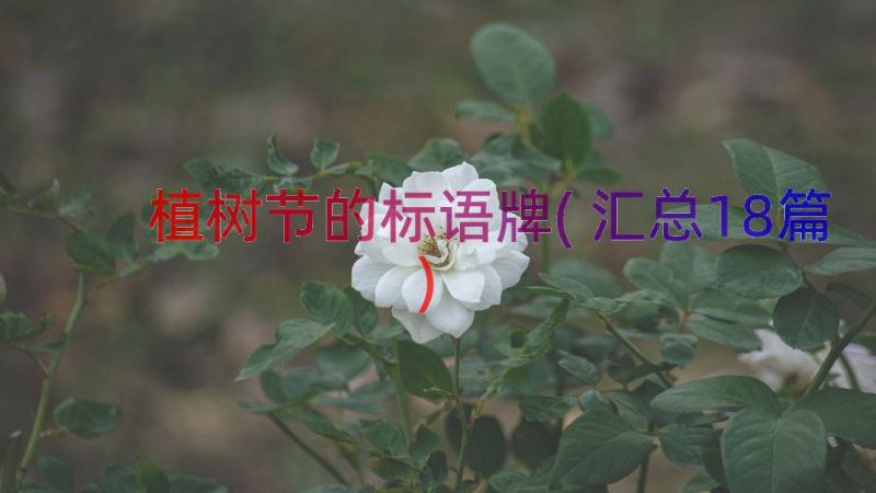 植树节的标语牌(汇总18篇)