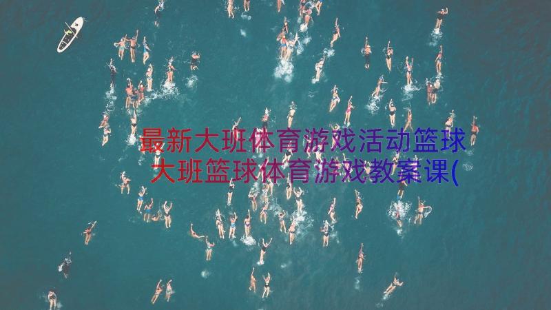 最新大班体育游戏活动篮球 大班篮球体育游戏教案课(实用15篇)