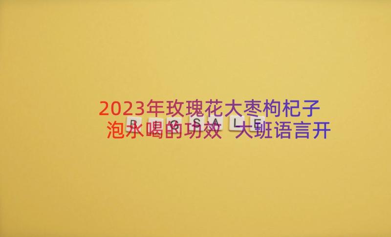 2023年玫瑰花大枣枸杞子泡水喝的功效 大班语言开满玫瑰花的院子教案(优质8篇)