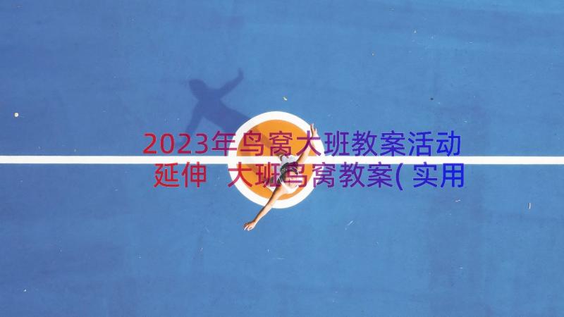 2023年鸟窝大班教案活动延伸 大班鸟窝教案(实用8篇)