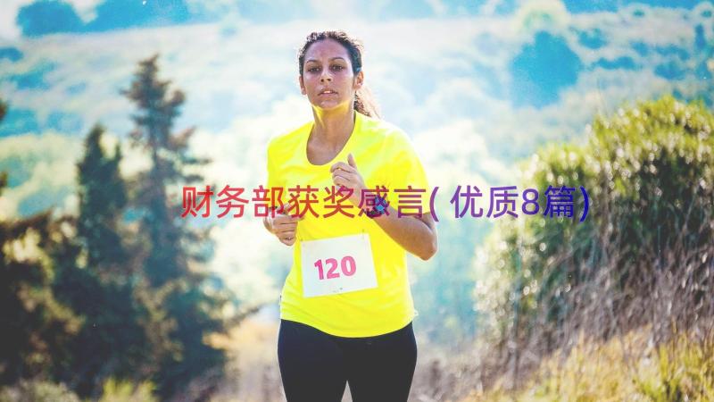 财务部获奖感言(优质8篇)