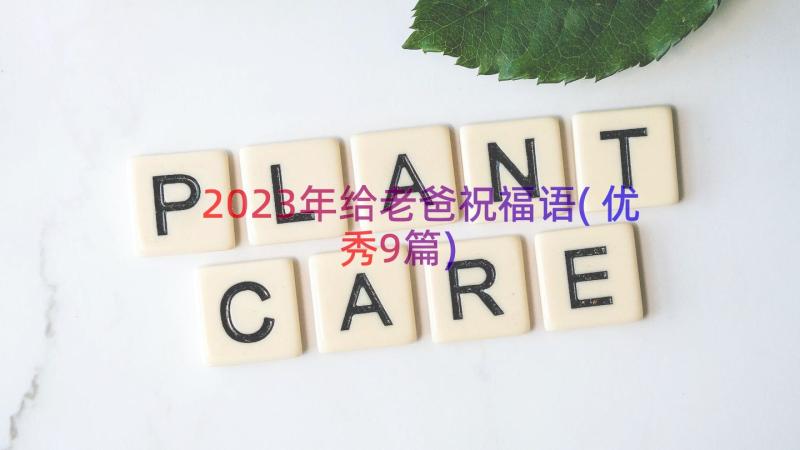 2023年给老爸祝福语(优秀9篇)