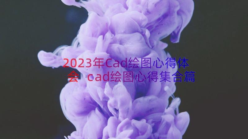 2023年Cad绘图心得体会 cad绘图心得集合篇(优质8篇)