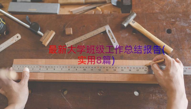 最新大学班级工作总结报告(实用8篇)