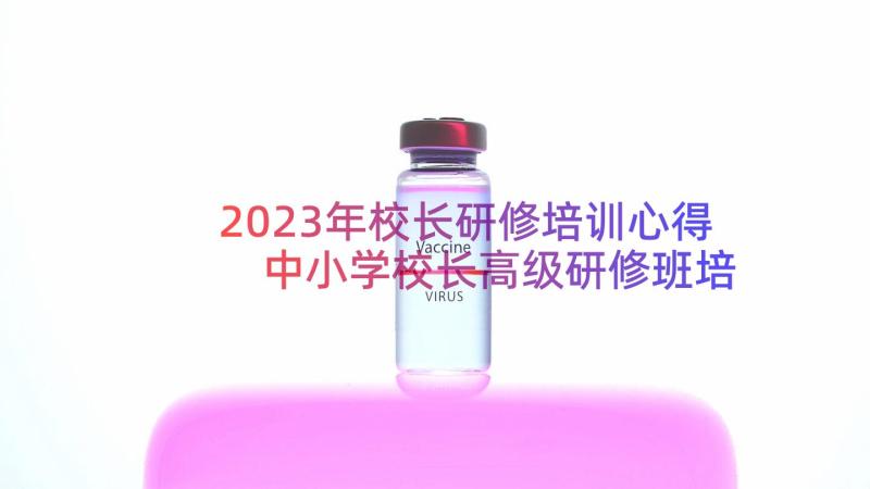 2023年校长研修培训心得 中小学校长高级研修班培训心得体会(大全8篇)