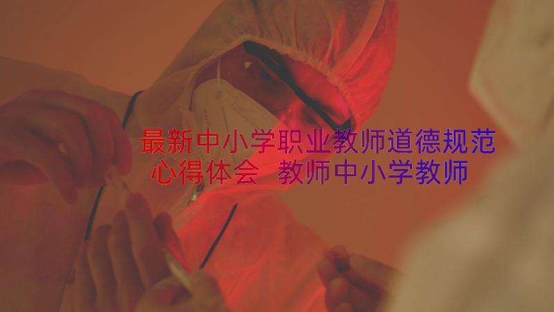 最新中小学职业教师道德规范心得体会 教师中小学教师职业道德规范心得体会(精选18篇)