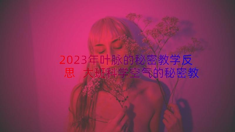 2023年叶脉的秘密教学反思 大班科学空气的秘密教案(汇总6篇)