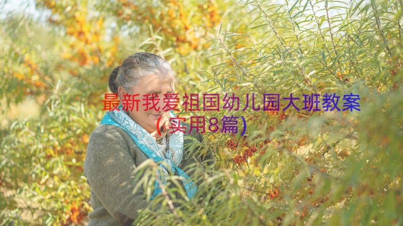 最新我爱祖国幼儿园大班教案(实用8篇)