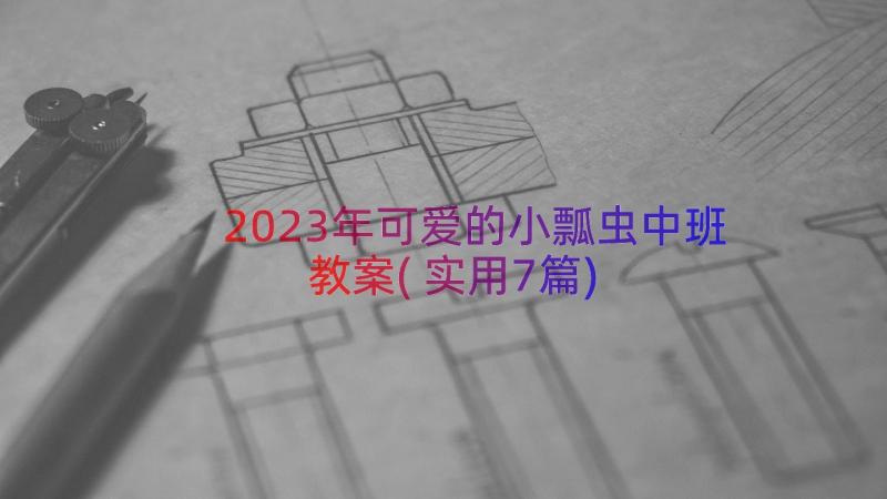 2023年可爱的小瓢虫中班教案(实用7篇)