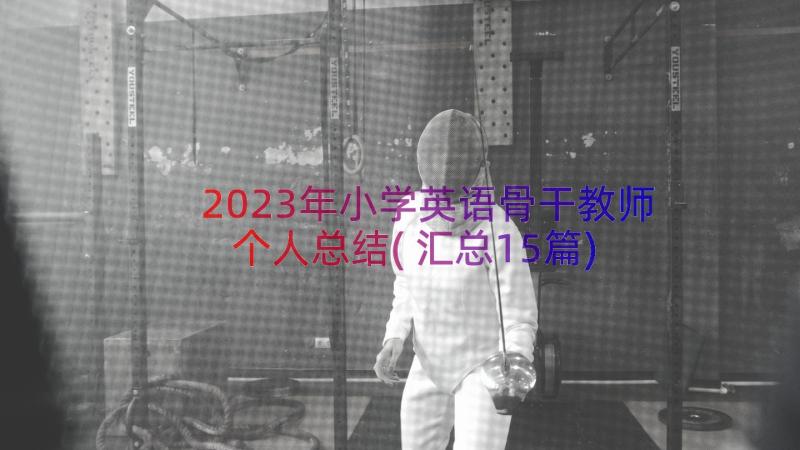 2023年小学英语骨干教师个人总结(汇总15篇)