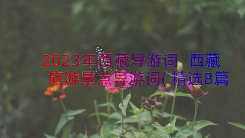 2023年西藏导游词 西藏旅游景点导游词(精选8篇)