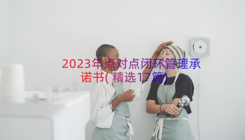 2023年点对点闭环管理承诺书(精选17篇)