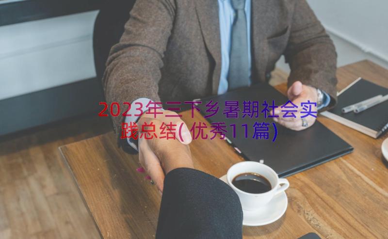 2023年三下乡暑期社会实践总结(优秀11篇)