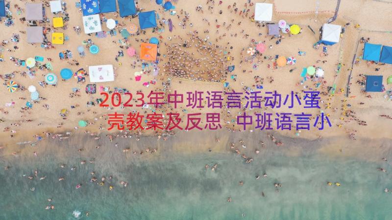 2023年中班语言活动小蛋壳教案及反思 中班语言小蛋壳教案(优质15篇)