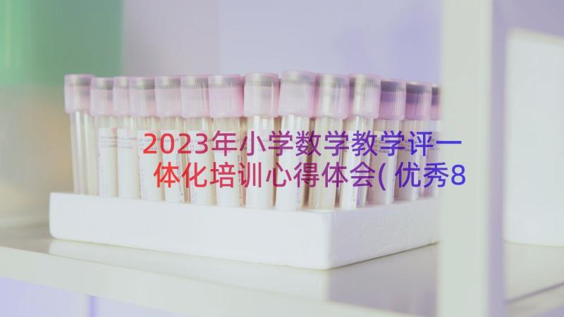 2023年小学数学教学评一体化培训心得体会(优秀8篇)