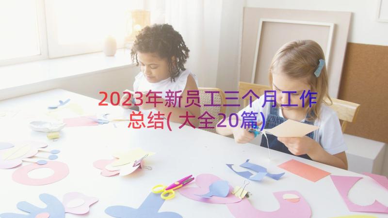 2023年新员工三个月工作总结(大全20篇)