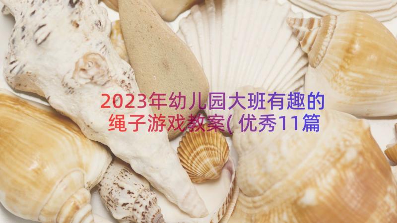 2023年幼儿园大班有趣的绳子游戏教案(优秀11篇)