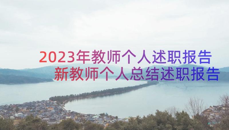 2023年教师个人述职报告 新教师个人总结述职报告(实用9篇)