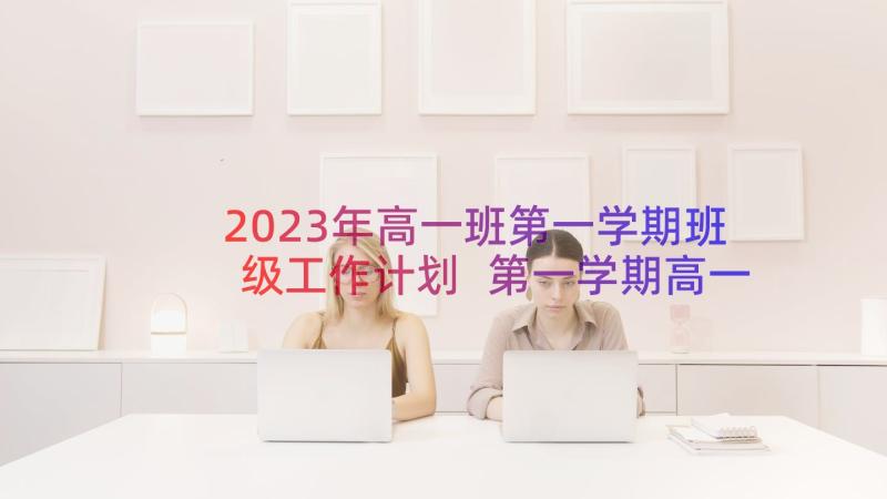 2023年高一班第一学期班级工作计划 第一学期高一班级工作计划(精选8篇)