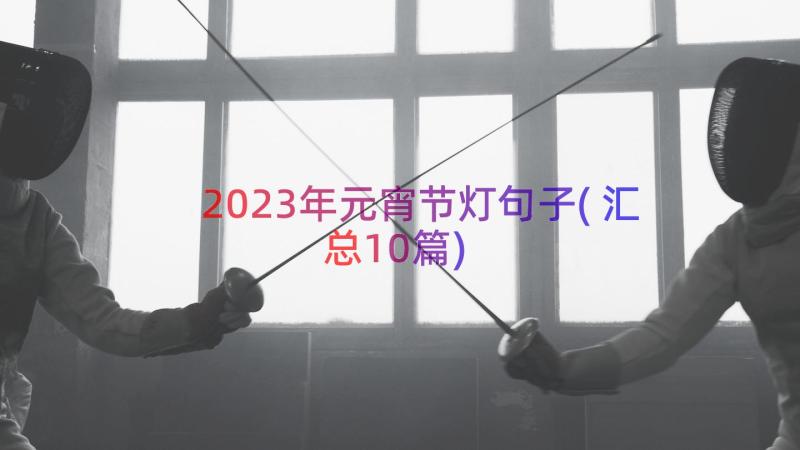 2023年元宵节灯句子(汇总10篇)