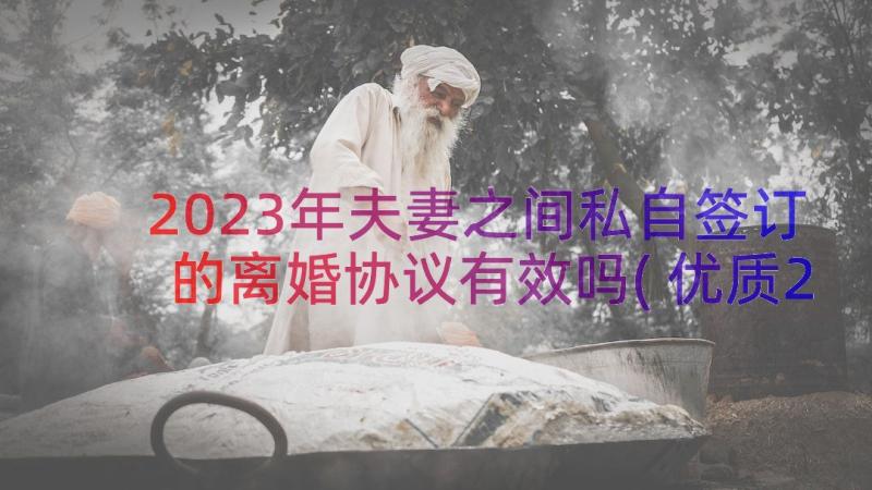 2023年夫妻之间私自签订的离婚协议有效吗(优质20篇)